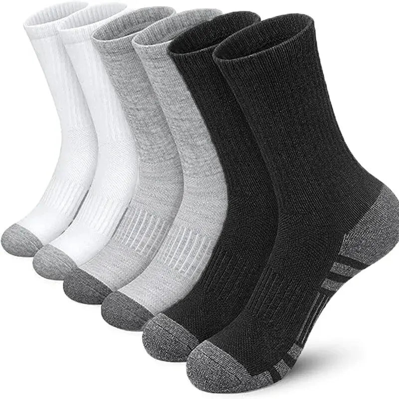 Men’s Gym & Outdoor Socks – 6 or 12 Pairs Soft Grip Crew