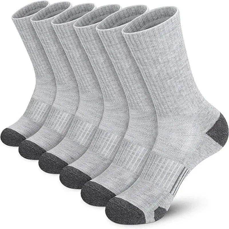 Men’s Gym & Outdoor Socks – 6 or 12 Pairs Soft Grip Crew
