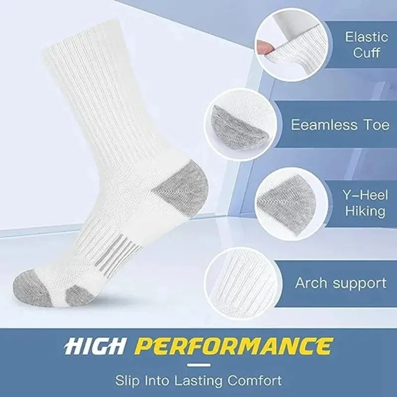Men’s Gym & Outdoor Socks – 6 or 12 Pairs Soft Grip Crew