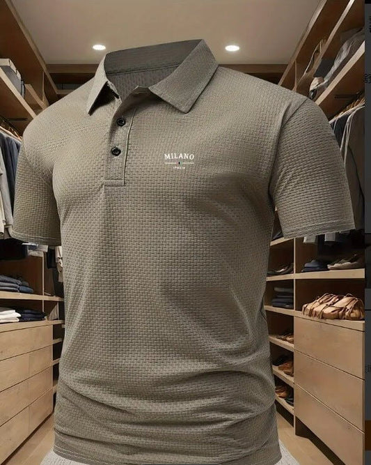 Men's Short Sleeve Polo Shirt with Printed Design, Loose Fit in Various Colors and Sizes S-6XL