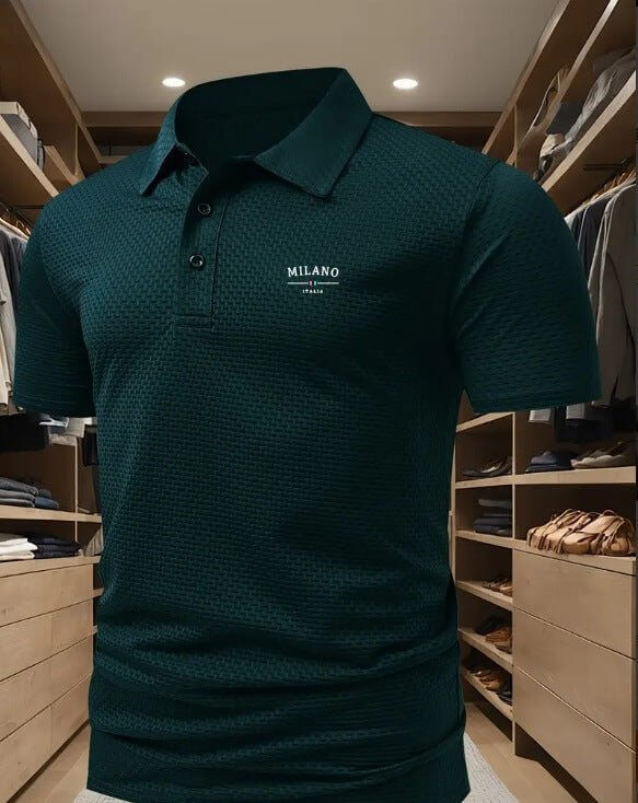 Men's Short Sleeve Polo Shirt with Printed Design, Loose Fit in Various Colors and Sizes S-6XL