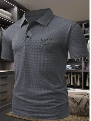 Men's Short Sleeve Polo Shirt with Printed Design, Loose Fit in Various Colors and Sizes S-6XL