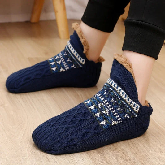 Men’s Thermal Fluffy Slipper Socks – Winter Warm Non-Slip