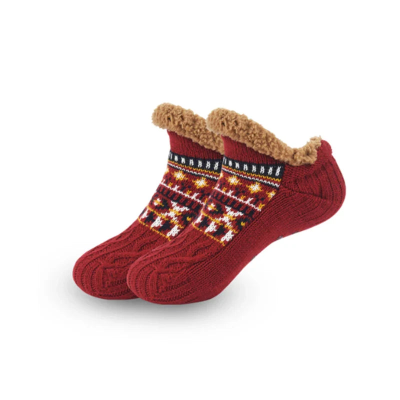 Men’s Thermal Fluffy Slipper Socks – Winter Warm Non-Slip