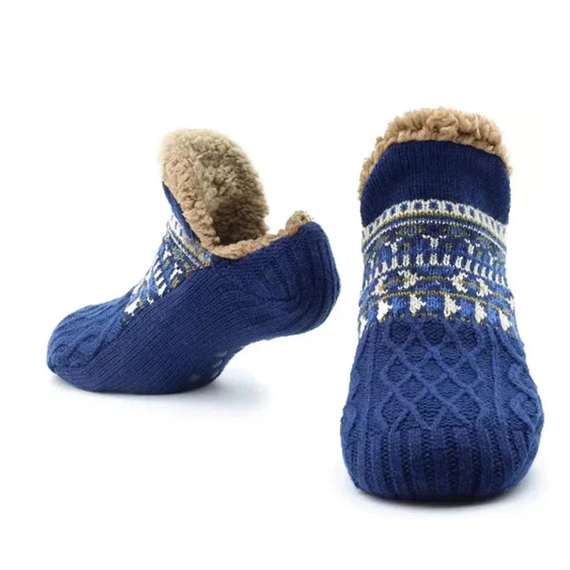 Men’s Thermal Fluffy Slipper Socks – Winter Warm Non-Slip