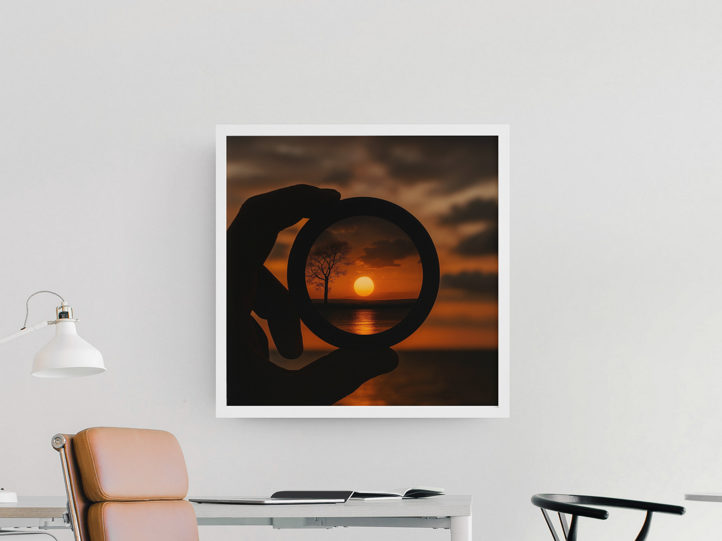 Sunset Through Lens Poster | Stunning Semi-Gloss Print | Perfect Wall Art Gift
