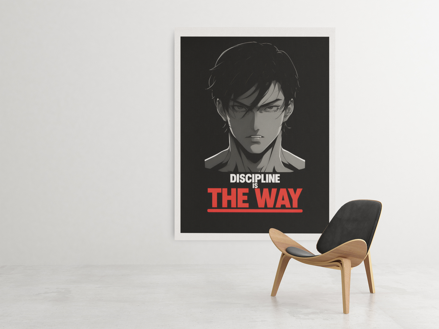 Discipline is the Way - Anime Motivational Wall Art | Empowering Semi-Gloss Print | Inspirational Anime Poster for Home & Office Decor