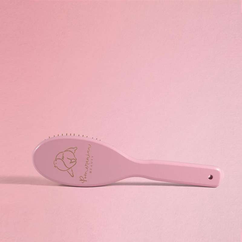 Pomeranian Beauty Rose Gold Grooming Brush