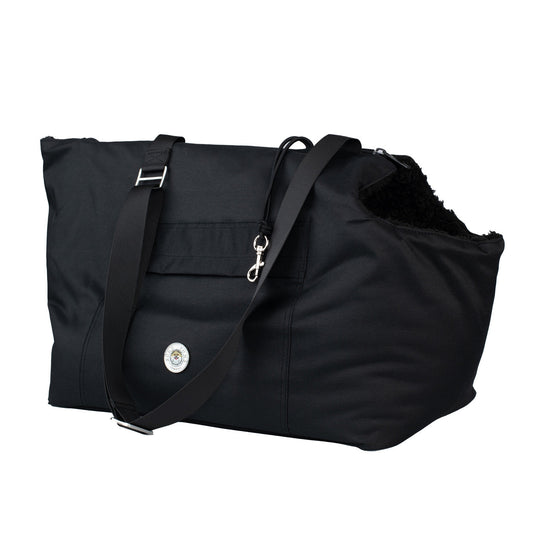 Soho Poms Black Rainy Bear Pet Carrier - Ideal for Dogs & Cats