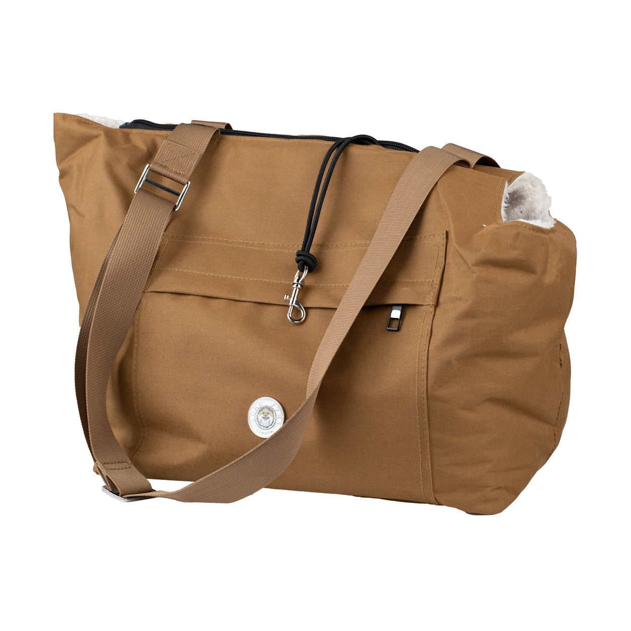 Soho Poms Light Brown & Cream Rainy Bear Pet Carrier - Ideal for Dogs & Cats