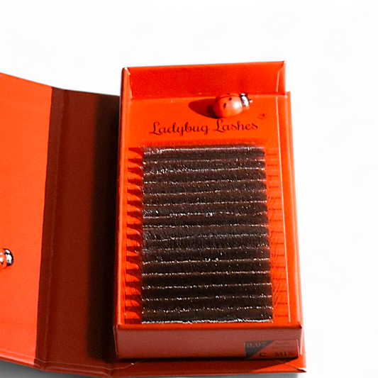 Brown 6D Clover Lash Mixed Tray