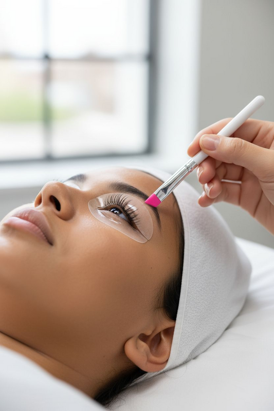 Lash & Brow Lamination Tint Angled Silicone Brushes - 2 sizes