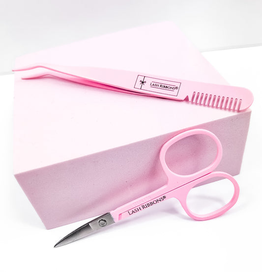 Pink Lash Applicator & Matching Scissors