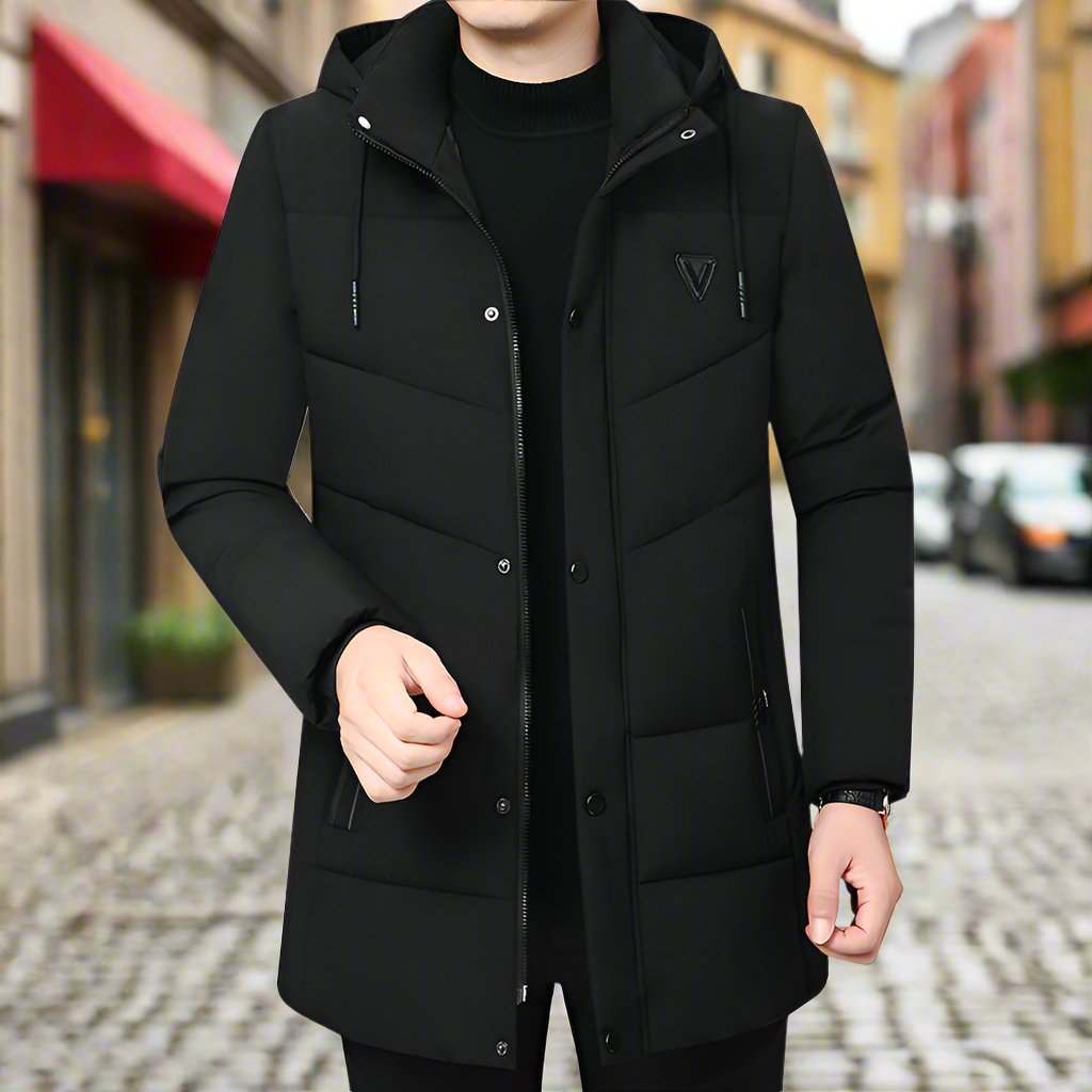 Thickened Winter Coats For Men - Warm Wool Lined, V-Neck Design, Comfort Fit XL-5XL
