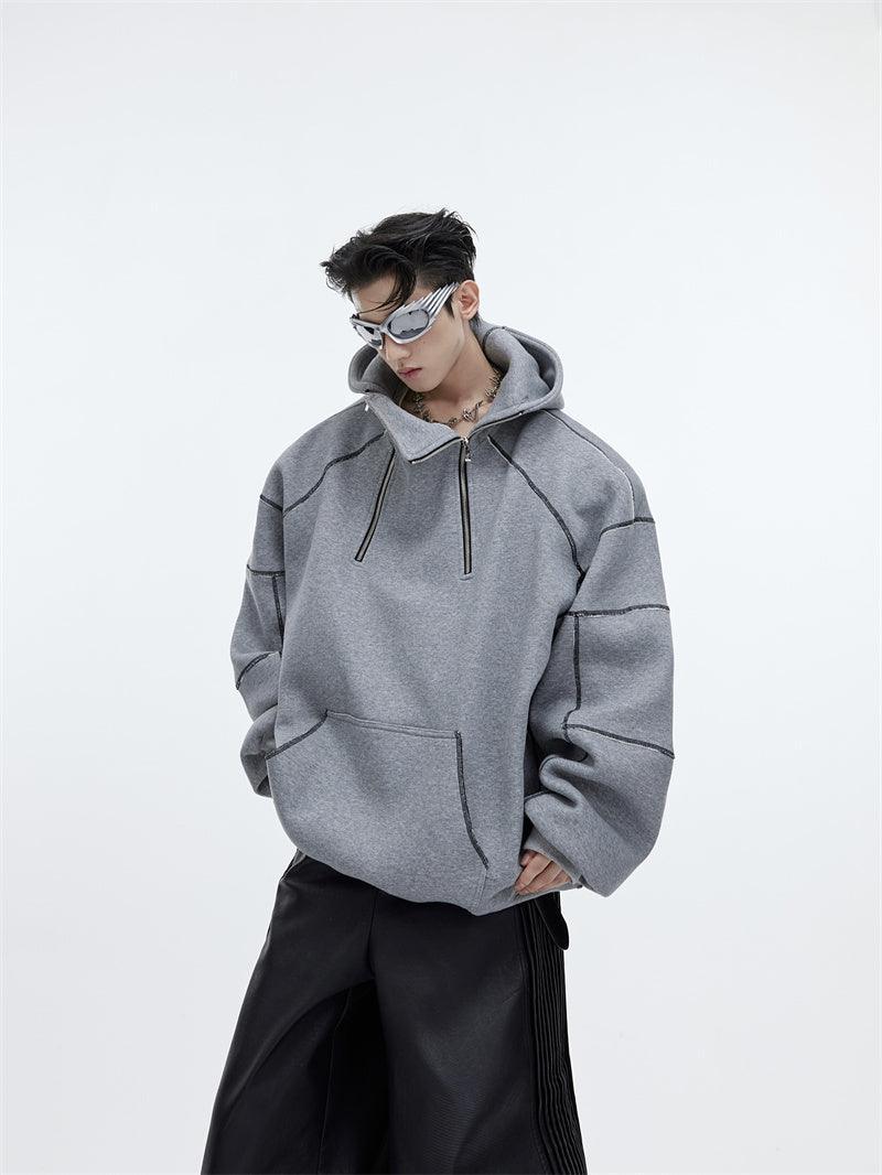 Three Dimensional Fleece Pullover Hoodie