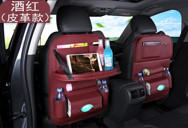 Car Seat Back Organizer with Foldable Table