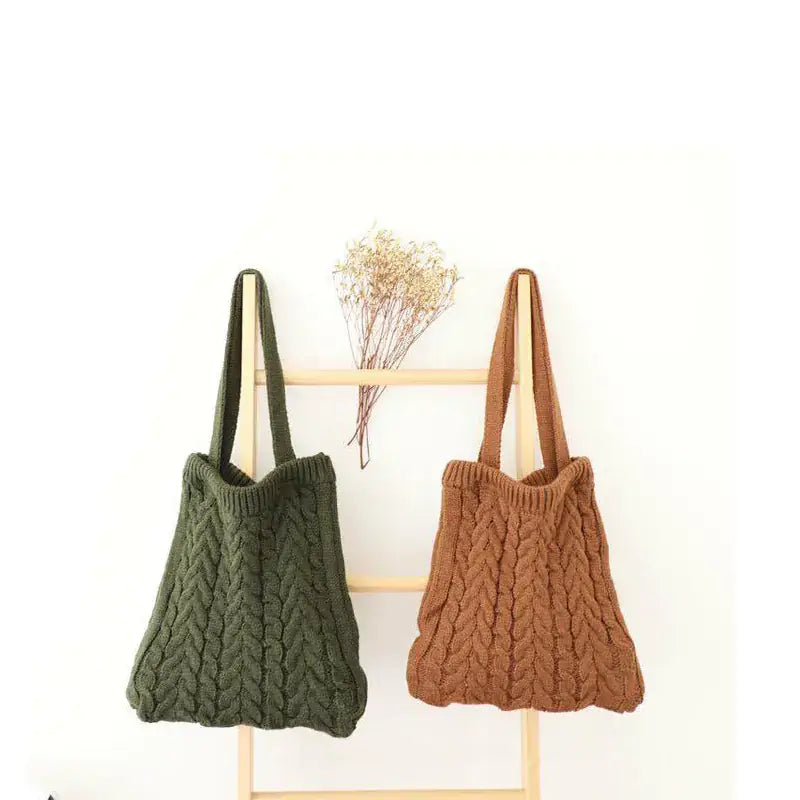Soft Knit Plush Tote Bag