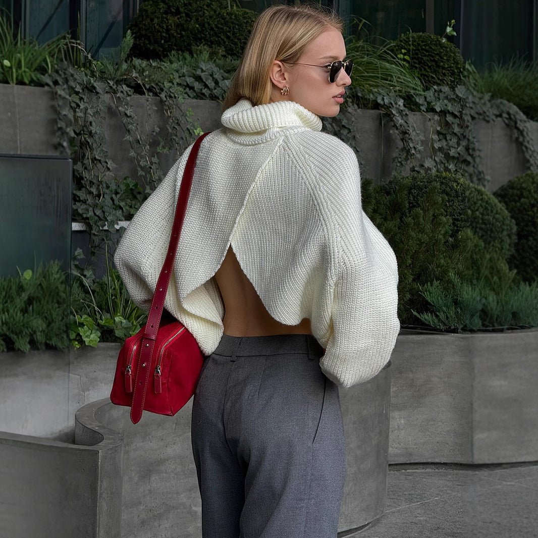 Women’s White Pullover Loose Sweater