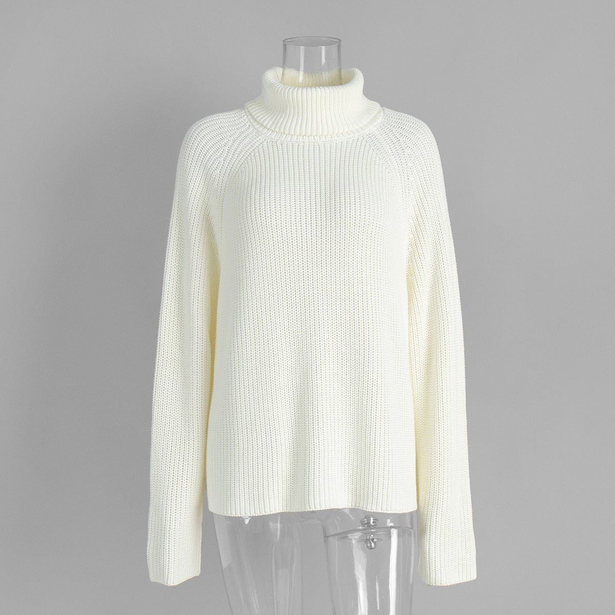 Women’s White Pullover Loose Sweater