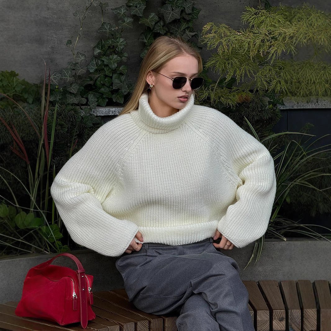 Women’s White Pullover Loose Sweater