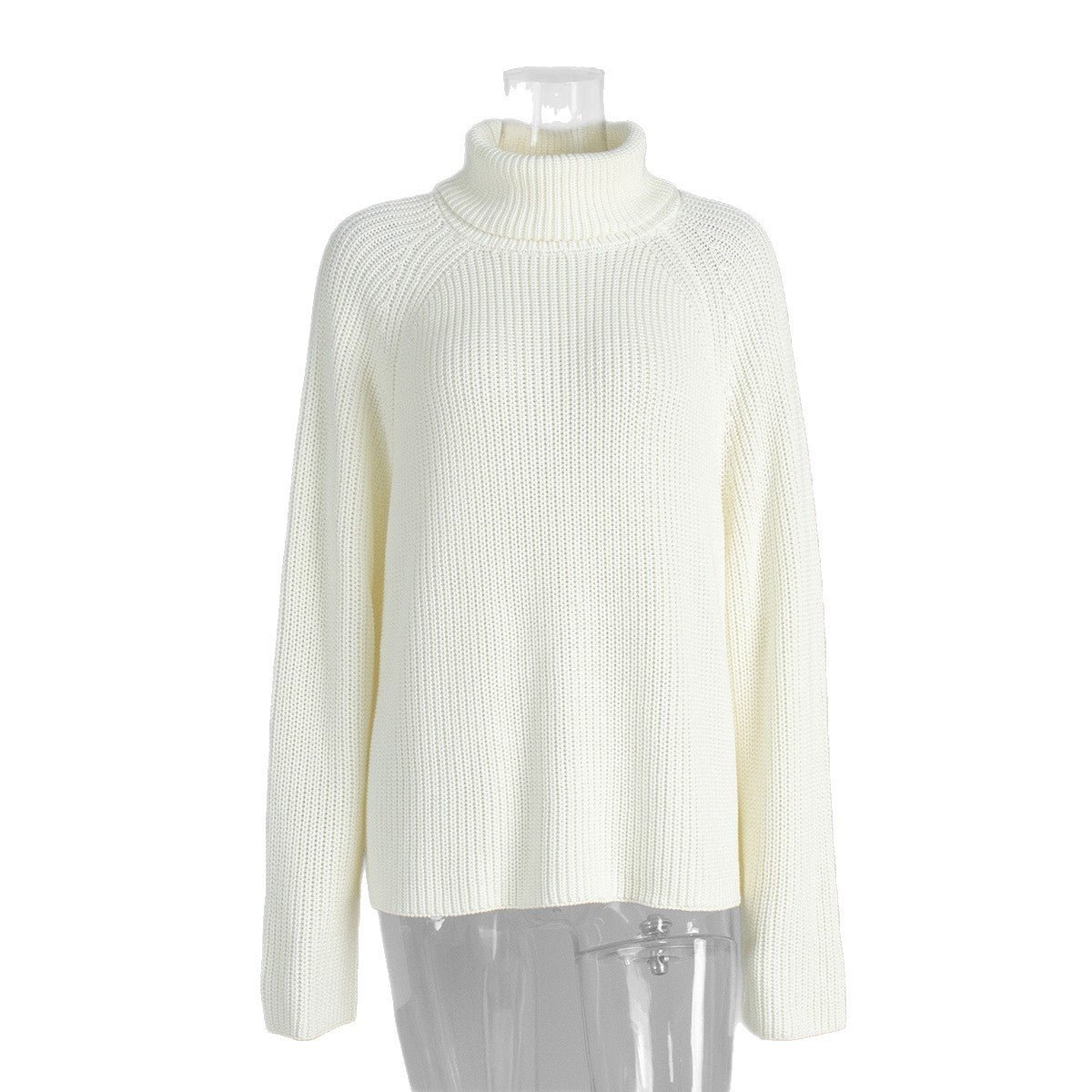 Women’s White Pullover Loose Sweater