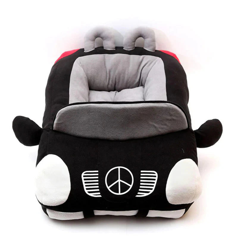 Plush Car-Shaped Dog Bed -Soft & Fun Indoor Pet Nest