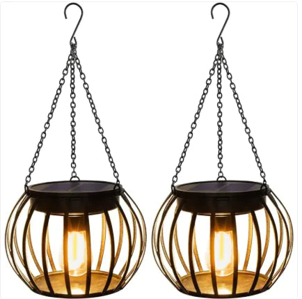 Solar Garden Metal Hanging Lamp
